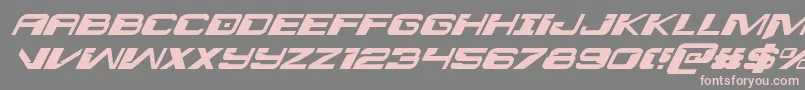 interdictionital1 1 Font – Pink Fonts on Gray Background