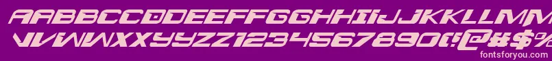 interdictionital1 1 Font – Pink Fonts on Purple Background