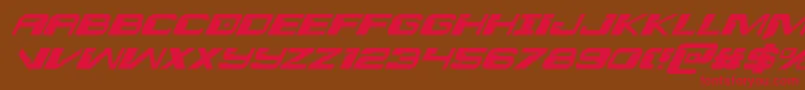 interdictionital1 1 Font – Red Fonts on Brown Background