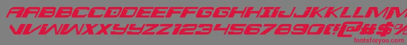 interdictionital1 1 Font – Red Fonts on Gray Background