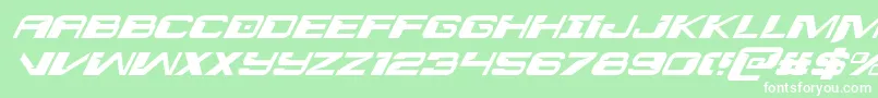 interdictionital1 1 Font – White Fonts on Green Background