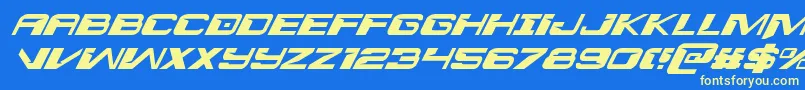 フォントinterdictionital1 1 – 黄色の文字、青い背景