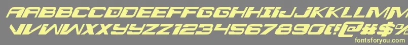 interdictionital1 1 Font – Yellow Fonts on Gray Background