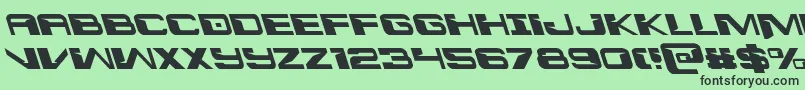 interdictionleft1 1 Font – Black Fonts on Green Background