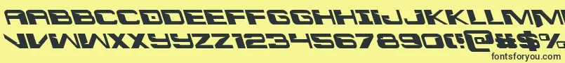 interdictionleft1 1 Font – Black Fonts on Yellow Background