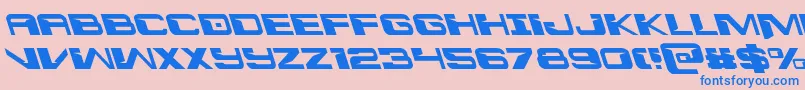 interdictionleft1 1 Font – Blue Fonts on Pink Background