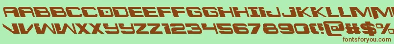 interdictionleft1 1 Font – Brown Fonts on Green Background