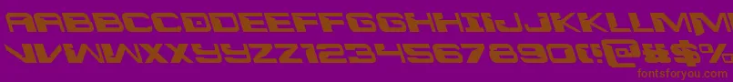 interdictionleft1 1 Font – Brown Fonts on Purple Background