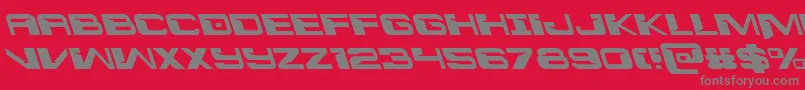 interdictionleft1 1 Font – Gray Fonts on Red Background