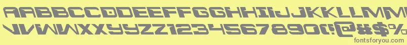 interdictionleft1 1 Font – Gray Fonts on Yellow Background