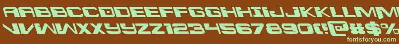 interdictionleft1 1 Font – Green Fonts on Brown Background