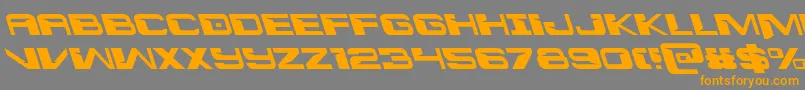 interdictionleft1 1 Font – Orange Fonts on Gray Background