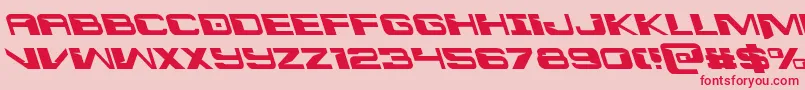 interdictionleft1 1 Font – Red Fonts on Pink Background