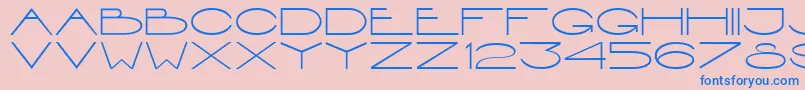 フォントINTERDIM – ピンクの背景に青い文字