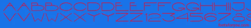 INTERDIM Font – Red Fonts on Blue Background