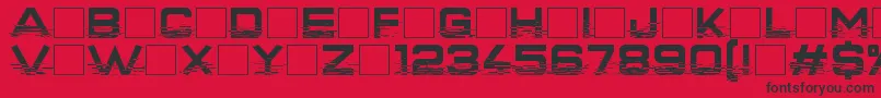 Interfearence Font – Black Fonts on Red Background