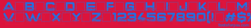 Więcej informacji o czcionce Interfearence Czcionka Interfearence – niebieskie czcionki na czerwonym tle
