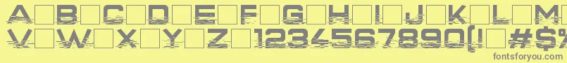 Interfearence Font – Gray Fonts on Yellow Background