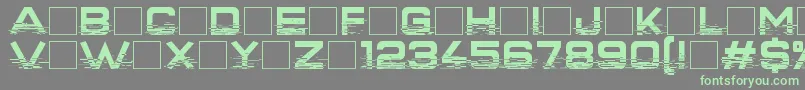 Interfearence Font – Green Fonts on Gray Background