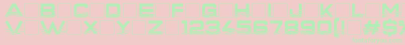 Interfearence Font – Green Fonts on Pink Background