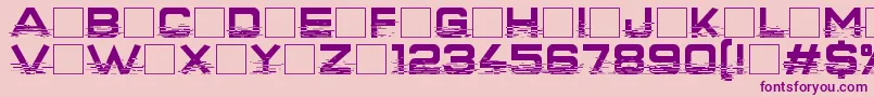 Interfearence Font – Purple Fonts on Pink Background