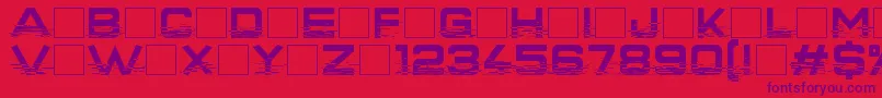 Interfearence Font – Purple Fonts on Red Background