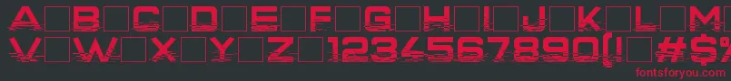 Interfearence Font – Red Fonts on Black Background