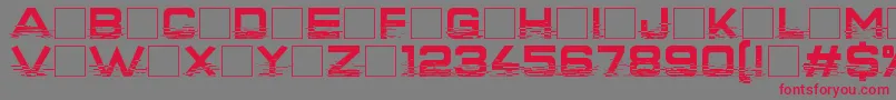 フォントInterfearence – 赤い文字の灰色の背景