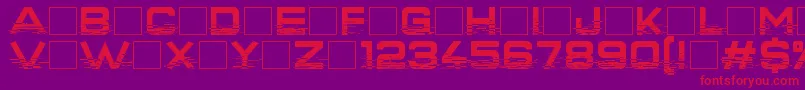 Interfearence Font – Red Fonts on Purple Background