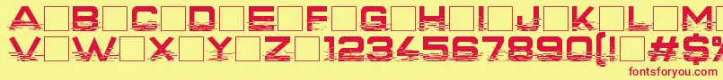 Шрифт Interfearence – красные шрифты на жёлтом фоне