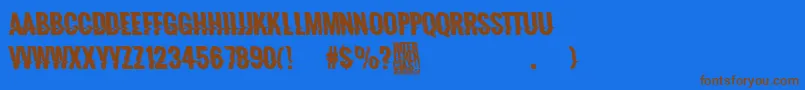 Шрифт Interferencias – коричневые шрифты на синем фоне