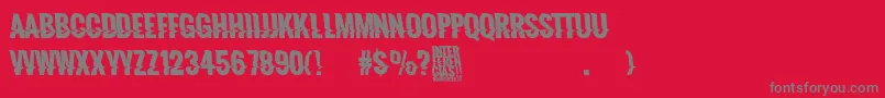 Interferencias Font – Gray Fonts on Red Background