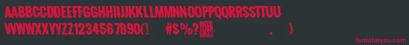 Interferencias Font – Red Fonts on Black Background