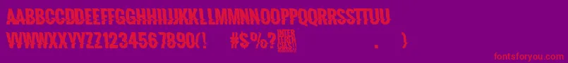 More about Interferencias Font Interferencias Font – Red Fonts on Purple Background