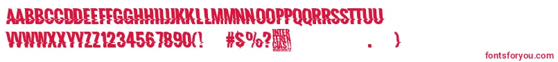 Interferencias Font – Red Fonts on White Background