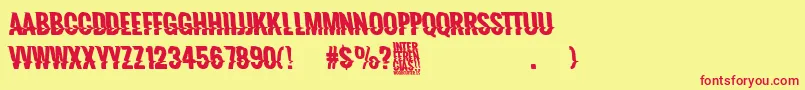 Interferencias Font – Red Fonts on Yellow Background