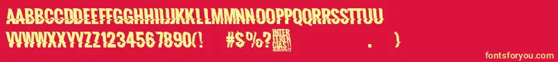Interferencias Font – Yellow Fonts on Red Background