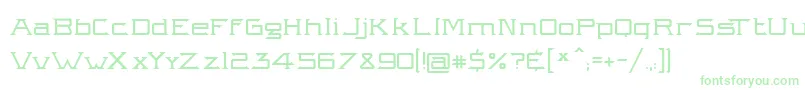 Intergalactik Airlines Light Font – Green Fonts on White Background