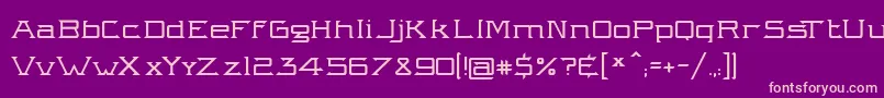 Intergalactik Airlines Light Font – Pink Fonts on Purple Background