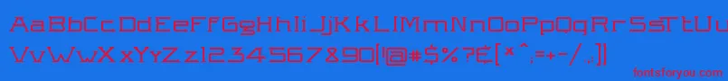 Intergalactik Airlines Light Font – Red Fonts on Blue Background