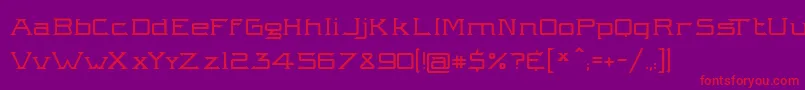 Intergalactik Airlines Light Font – Red Fonts on Purple Background