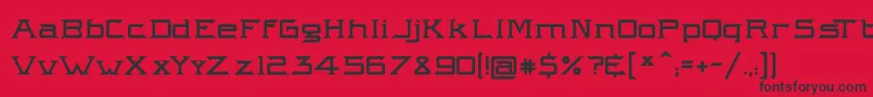 Intergalactik Airlines Font – Black Fonts on Red Background