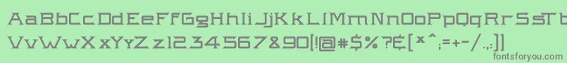 Intergalactik Airlines Font – Gray Fonts on Green Background