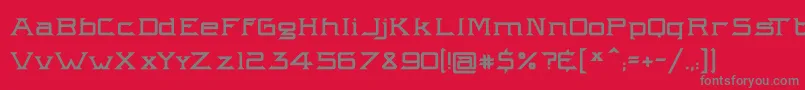 Intergalactik Airlines Font – Gray Fonts on Red Background