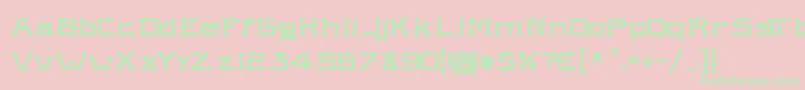 Intergalactik Airlines Font – Green Fonts on Pink Background