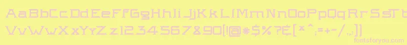 Intergalactik Airlines Font – Pink Fonts on Yellow Background