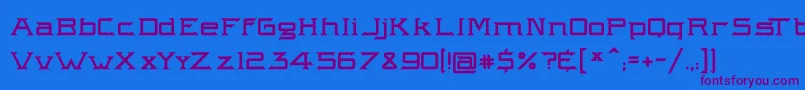 Intergalactik Airlines Font – Purple Fonts on Blue Background