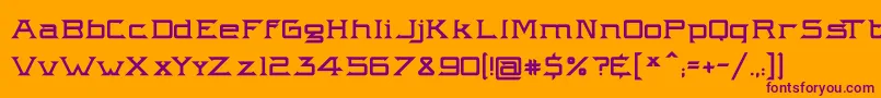 Intergalactik Airlines Font – Purple Fonts on Orange Background