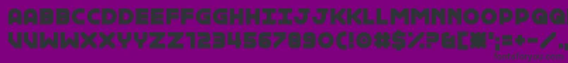 フォントInternal Rainbows – 紫の背景に黒い文字