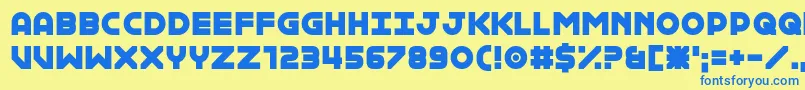 Internal Rainbows Font – Blue Fonts on Yellow Background